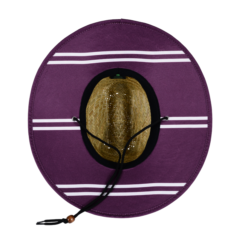 NRL Retro Straw Hat with jersey design on the underside