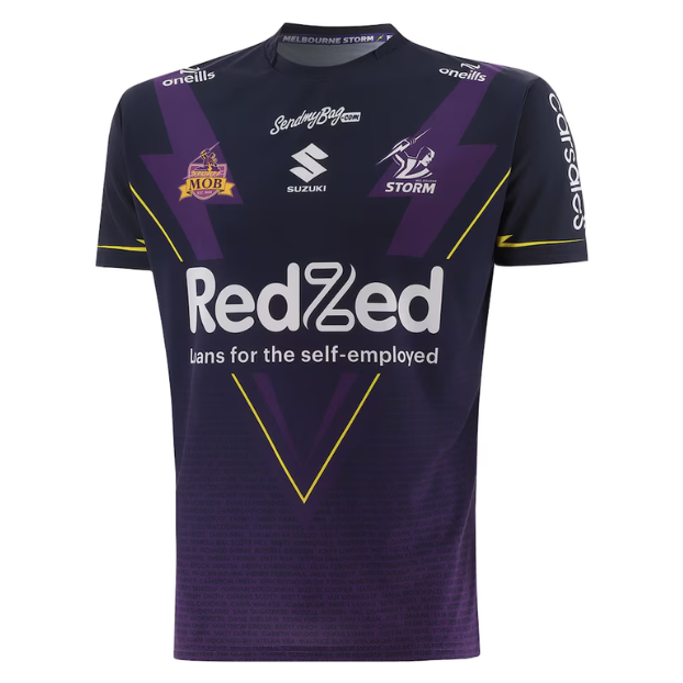 Melbourne Storm 2025 Mens Players Warm Up Shirt