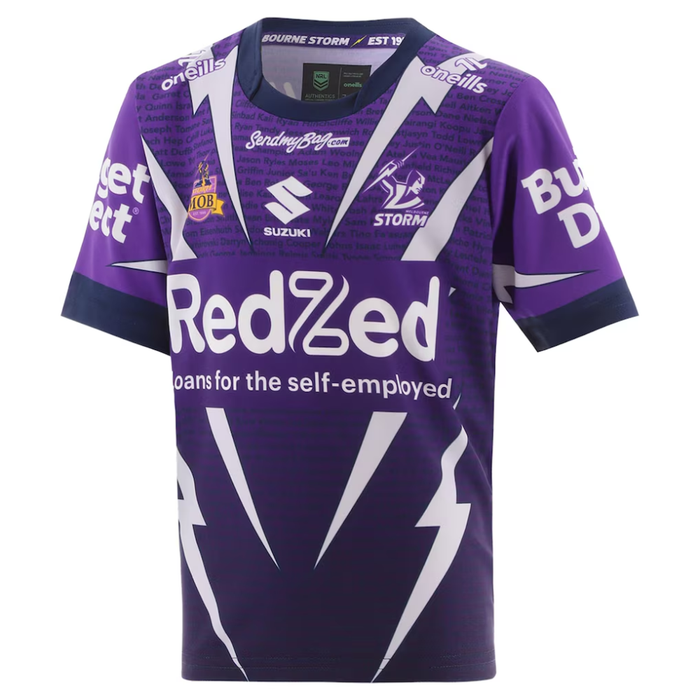 Melbourne Storm 2026 Kids Players Warm Up Shirt