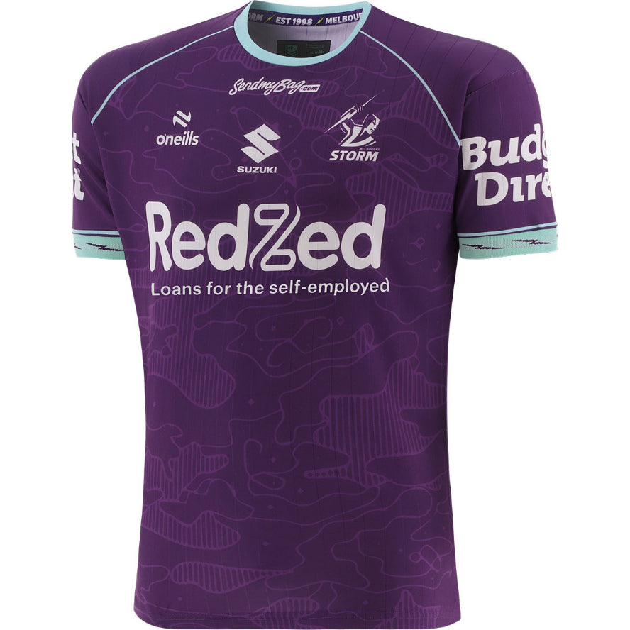 Melbourne Storm 2026 Mens Players Training Shirt - Purple