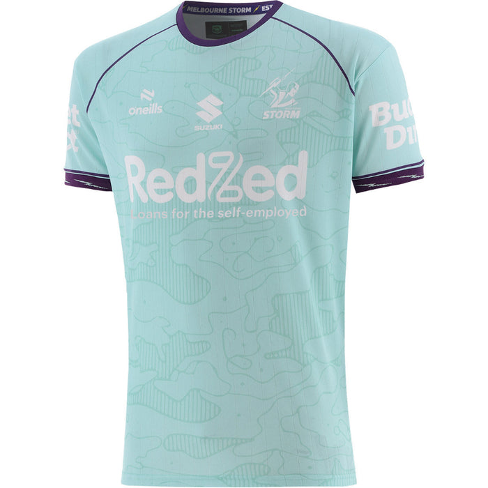 Melbourne Storm 2026 Mens Players Training Shirt - Teal