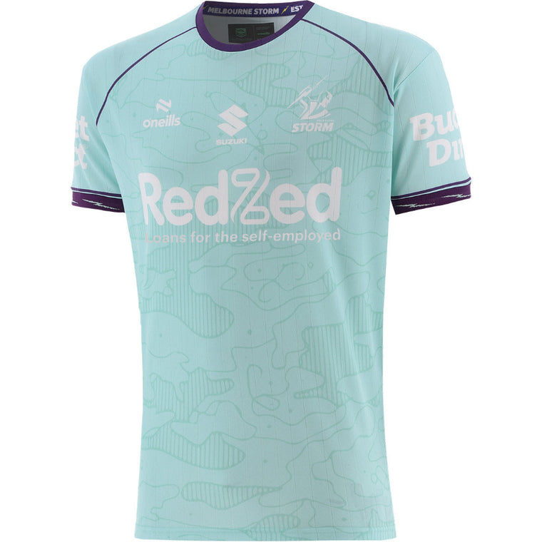 Melbourne Storm 2026 Mens Players Training Shirt - Teal