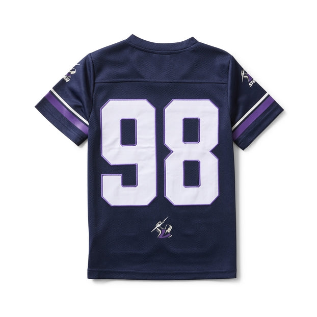 Navy NRL Gridiron Jersey with 98 and Storm logo