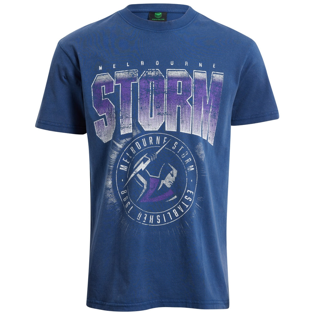 Melbourne Storm Mens Supporter Shirt - Washed