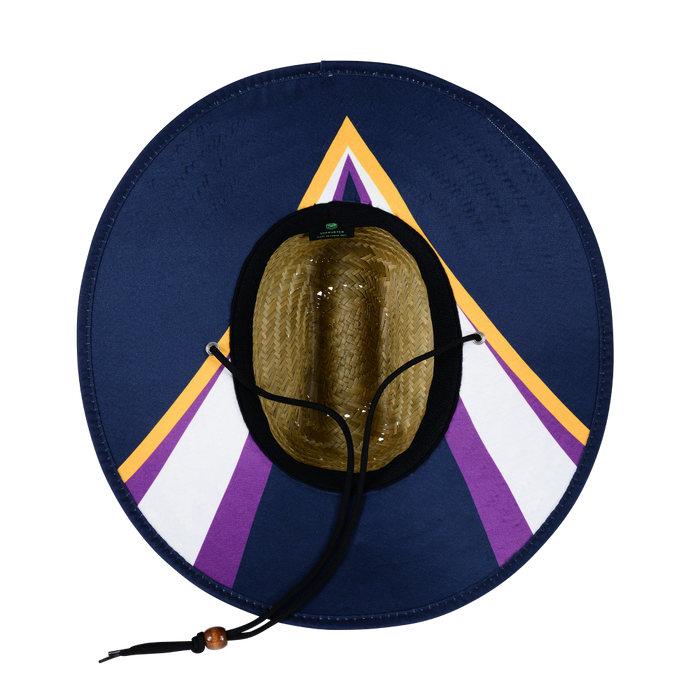 NRL Retro Straw Hat with jersey design on the underside