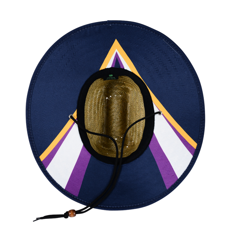 NRL Retro Straw Hat with jersey design on the underside