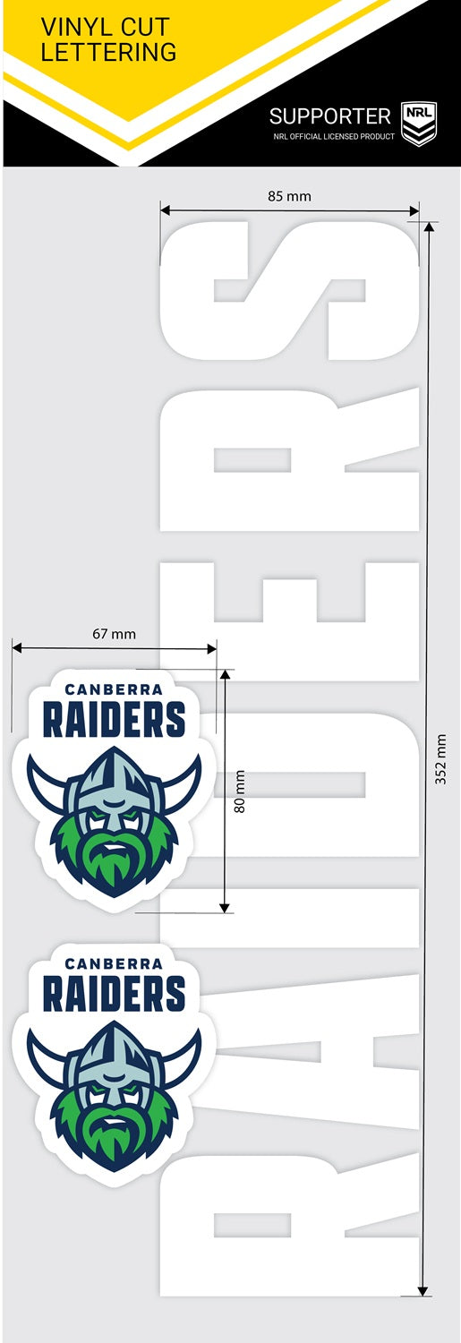 Canberra Raiders Car Windscreen Sticker
