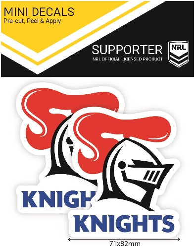 Newcastle Knights Car Stickers Mini (2pk)