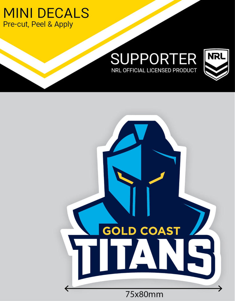 Gold Coast Titans Car Stickers Mini