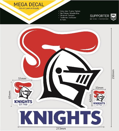 Newcastle Knights Car Logo Sticker - Mega