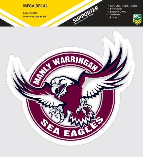 Manly Sea Eagles Car Logo Sticker - Mega