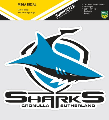 Cronulla Sharks Car Logo Sticker - Mega