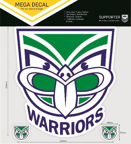 NZ Warriors Car Logo Sticker - Mega