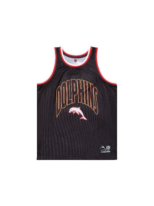 Dolphins Kids Basketball Singlet - Black