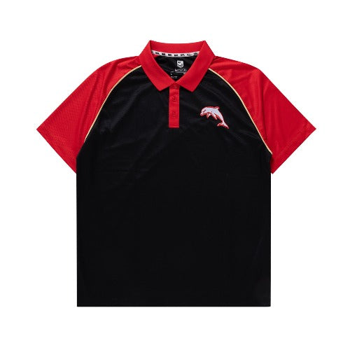 Dolphins Mens Supporter Performance Polo - Black