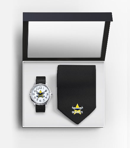 North Queensland Cowboys Watch & Tie Gift Set