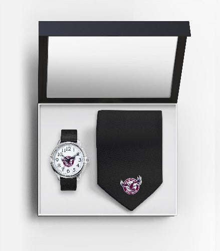 Manly Sea Eagles Watch & Tie Gift Set