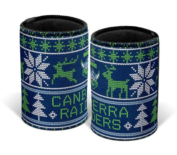 Canberra Raiders Stubby Cooler - Christmas