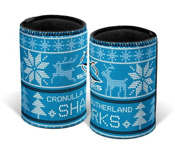 Cronulla Sharks Stubby Cooler - Christmas