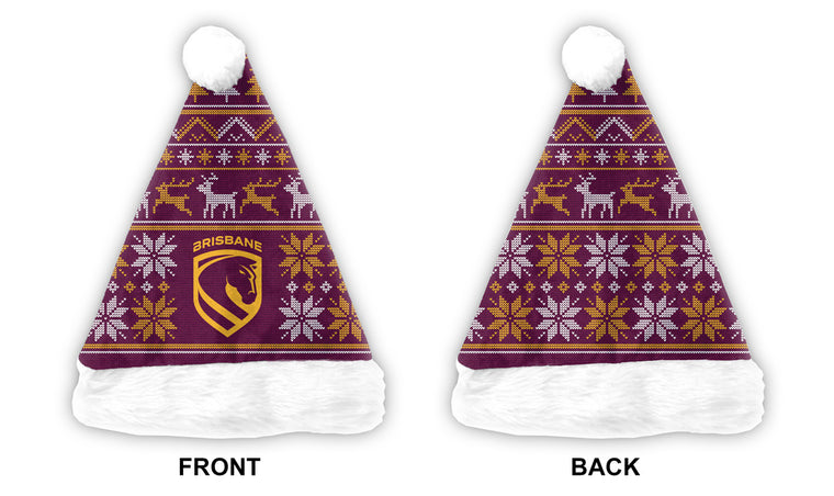 Brisbane Broncos Santa Hat