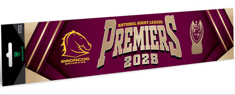 *PRE ORDER 20/10* Brisbane Broncos 2025 Premiers Car Bumper Sticker - Logo