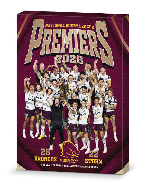 *PRE ORDER 19/12* Brisbane Broncos 2025 Premiers Canvas