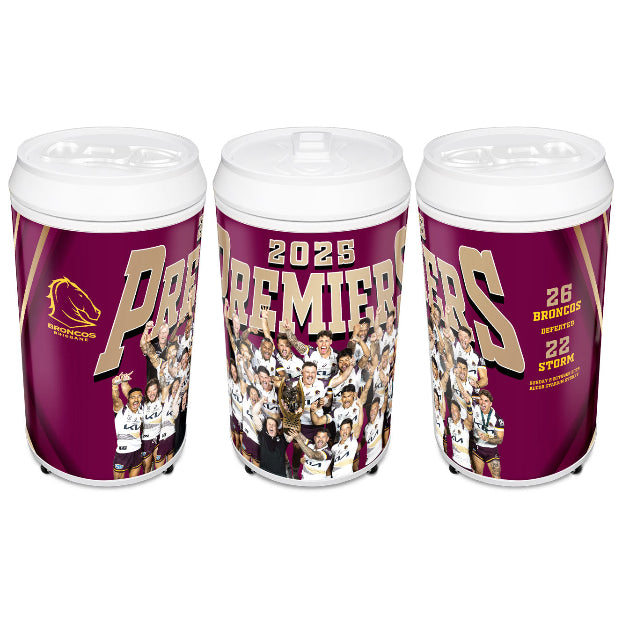 *PRE ORDER 19/12* Brisbane Broncos 2025 Premiers Can Cooler Fridge - 40L