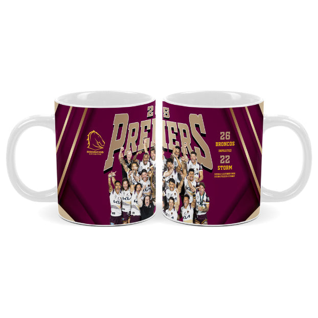 *PRE ORDER 19/12* Brisbane Broncos 2025 Premiers Coffee Mug - Team Photo