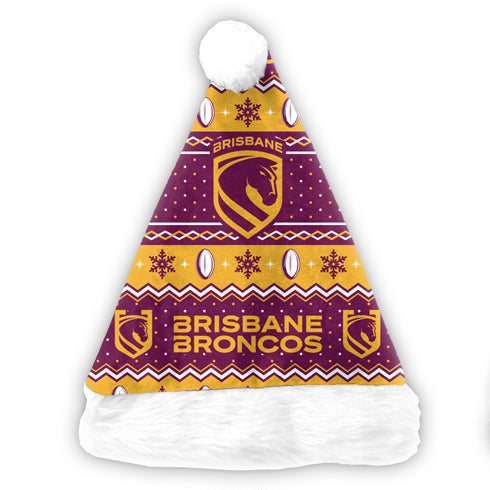 Brisbane Broncos Santa Hat
