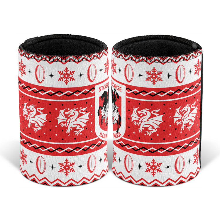 St George Illawarra Dragons Stubby Cooler - Christmas