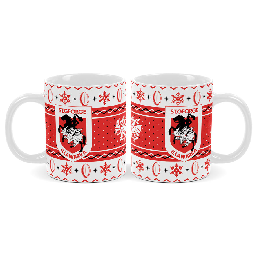 St George Illawarra Dragons Coffee Mug - Christmas