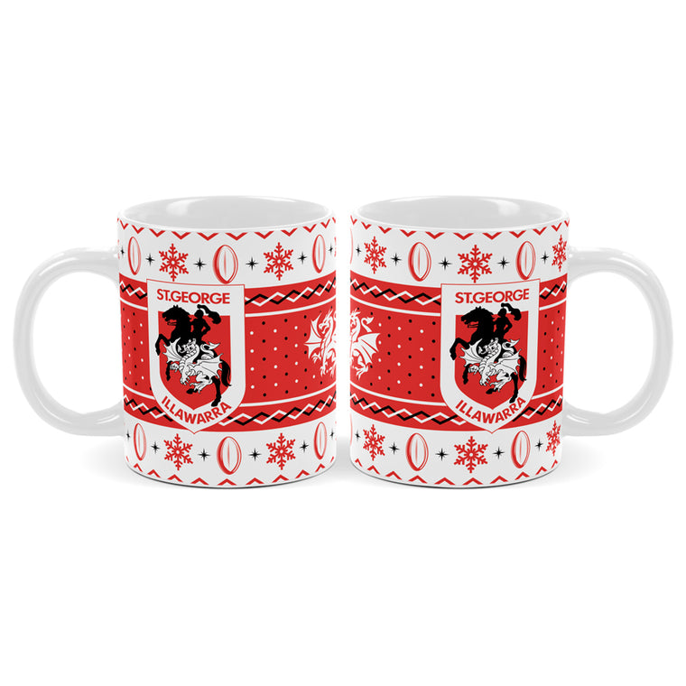St George Illawarra Dragons Coffee Mug - Christmas