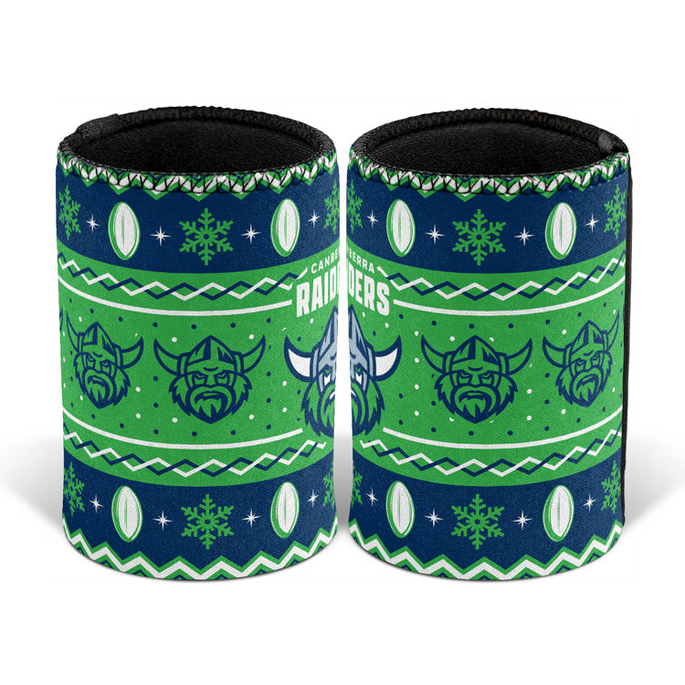 Canberra Raiders Stubby Cooler - Christmas