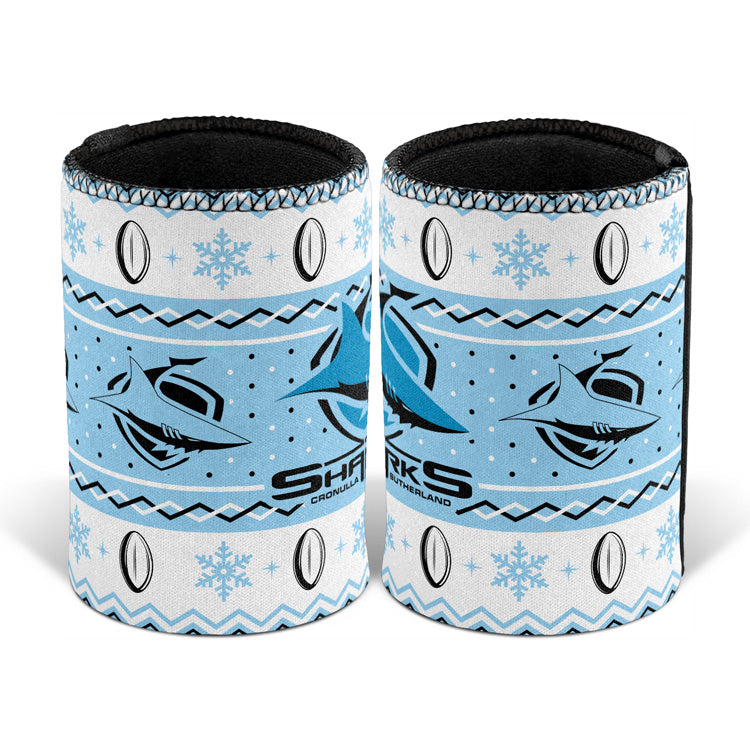 Cronulla Sharks Stubby Cooler - Christmas