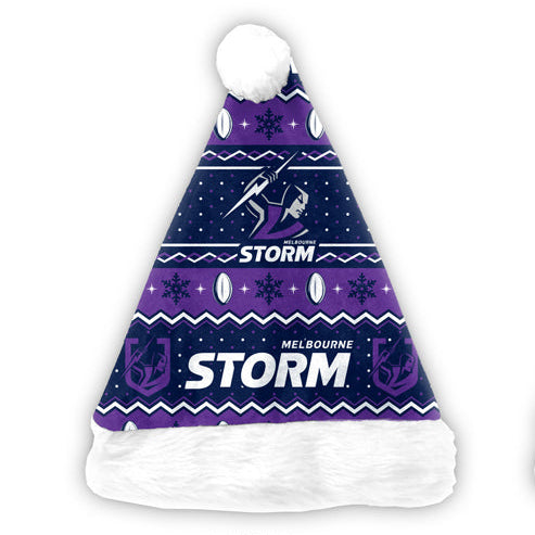 Melbourne Storm Santa Hat