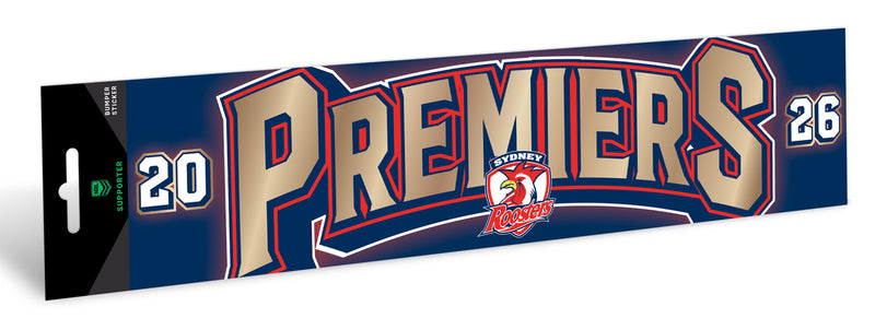 *PRE ORDER 16/10* Sydney Roosters 2026 Premiers Car Bumper Sticker - Logo