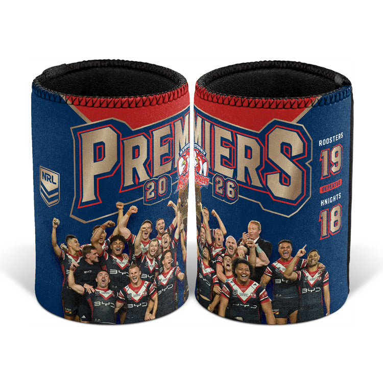 *PRE ORDER 18/12* Sydney Roosters 2026 Premiers Stubby Cooler - Team Photo