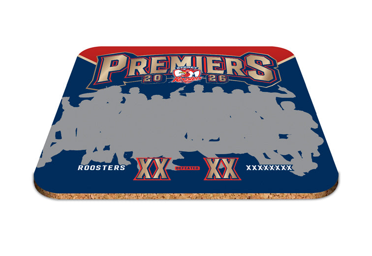 *PRE ORDER 18/12* Sydney Roosters 2026 Premiers Premiers Coasters 4pk