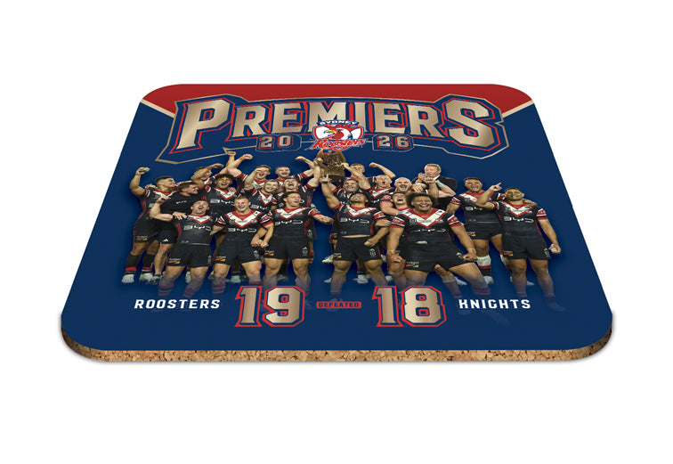 *PRE ORDER 18/12* Sydney Roosters 2026 Premiers Premiers Coasters 4pk