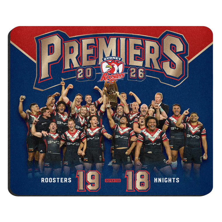 *PRE ORDER 18/12* Sydney Roosters 2026 Premiers Mouse Pad - Team Photo