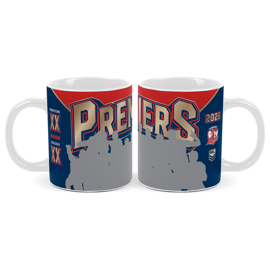 *PRE ORDER 18/12* Sydney Roosters 2026 Premiers Coffee Mug - Team Photo