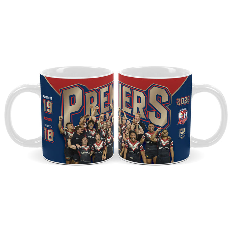 *PRE ORDER 18/12* Sydney Roosters 2026 Premiers Coffee Mug - Team Photo