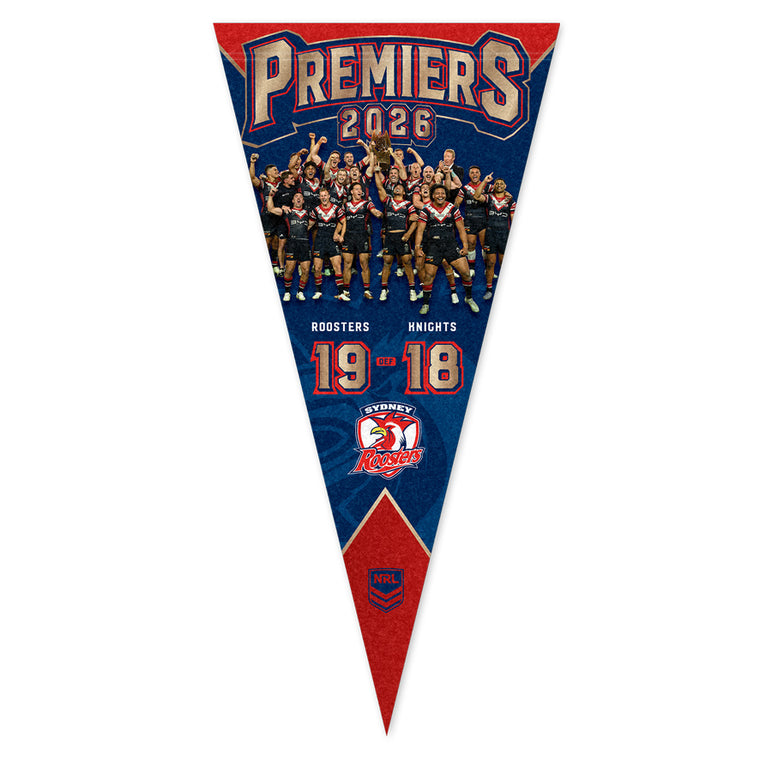 *PRE ORDER 18/12* Sydney Roosters 2026 Premiers Pennant