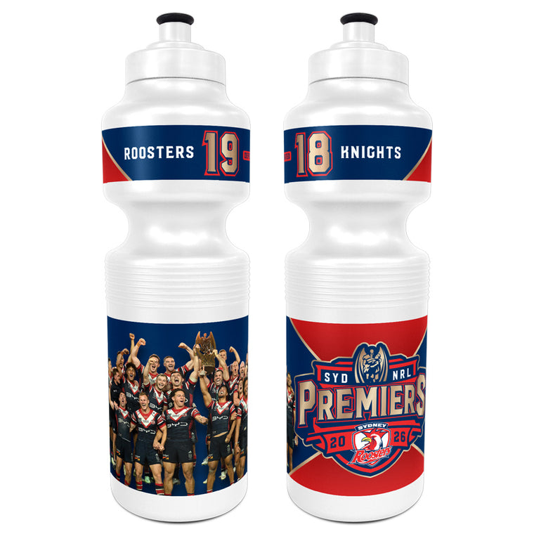 *PRE ORDER 18/12* Sydney Roosters 2026 Premiers Drink Bottle - Team Photo