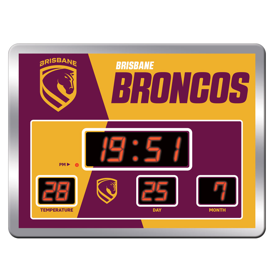 Brisbane Broncos Scoreboard Clock