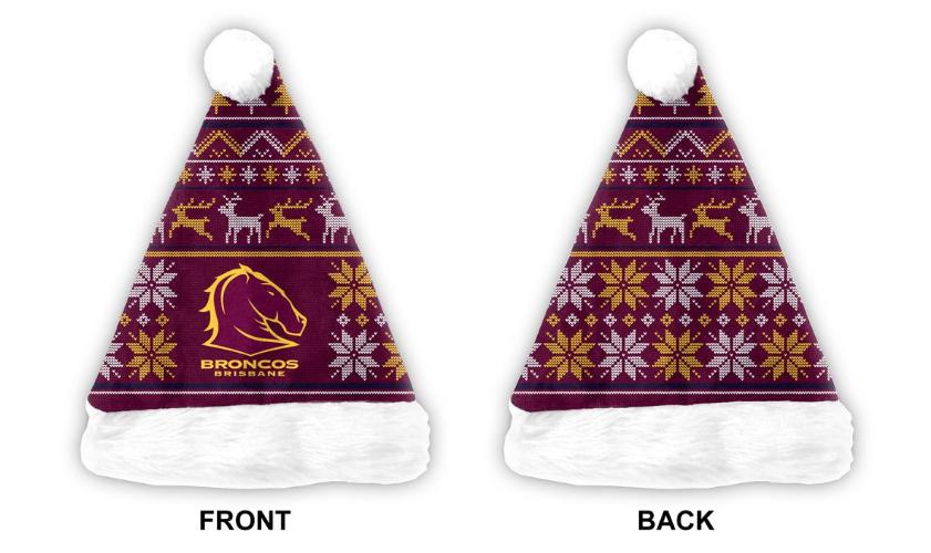 *PRE ORDER 22/11* Brisbane Broncos Santa Hat