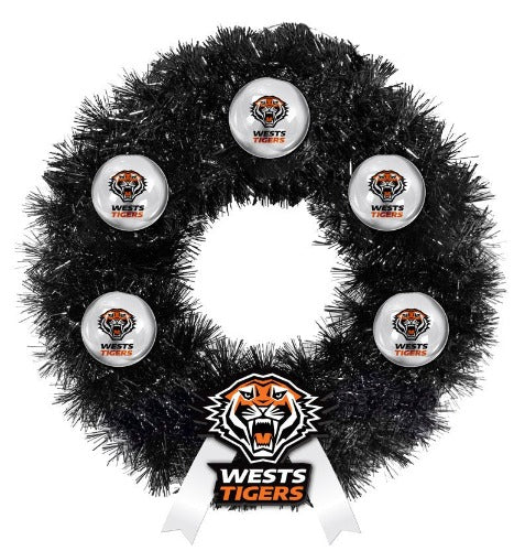 Wests Tigers Christmas Wreath