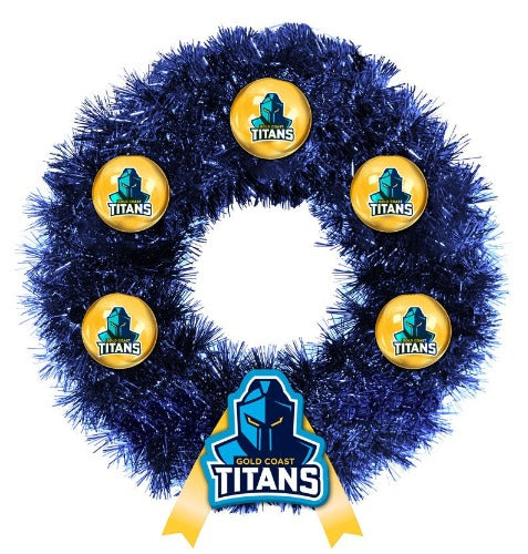 Gold Coast Titans Christmas Wreath