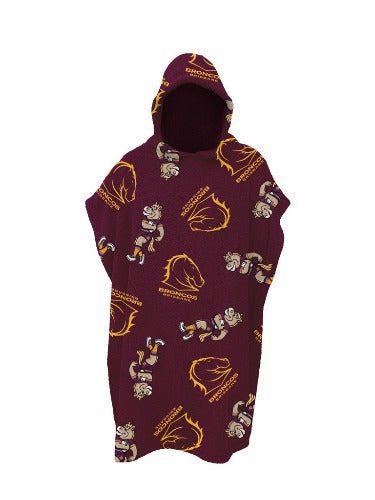 Brisbane Broncos Hooded Beach Towel - Kids