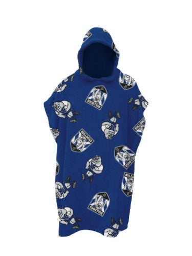 Canterbury Bulldogs Beach Towel - Kids Hooded